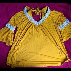 Honey mustard blouse/shirt